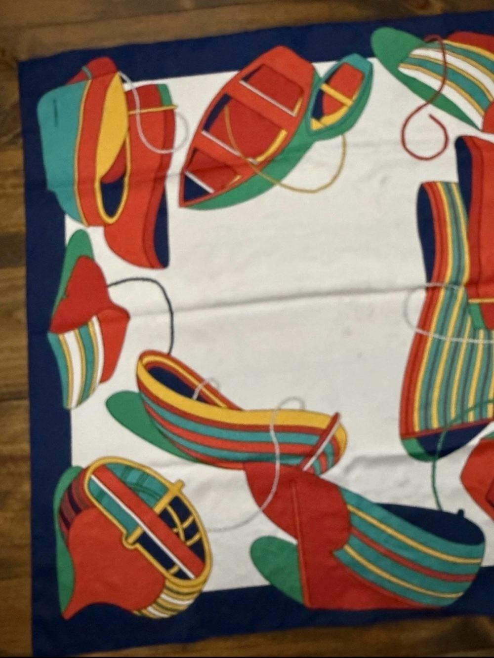 Vintage Liz Claiborne Nautical  Print Scarf - Picture 2 of 8